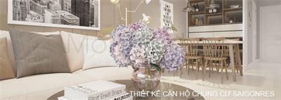 Thiết kế căn hộ chung cư Saigonres phong cách hiện đại đẹp