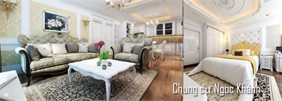 Thiết kế nội thất chung cư Ngọc Khách phong cách tân cổ điển sang trọng