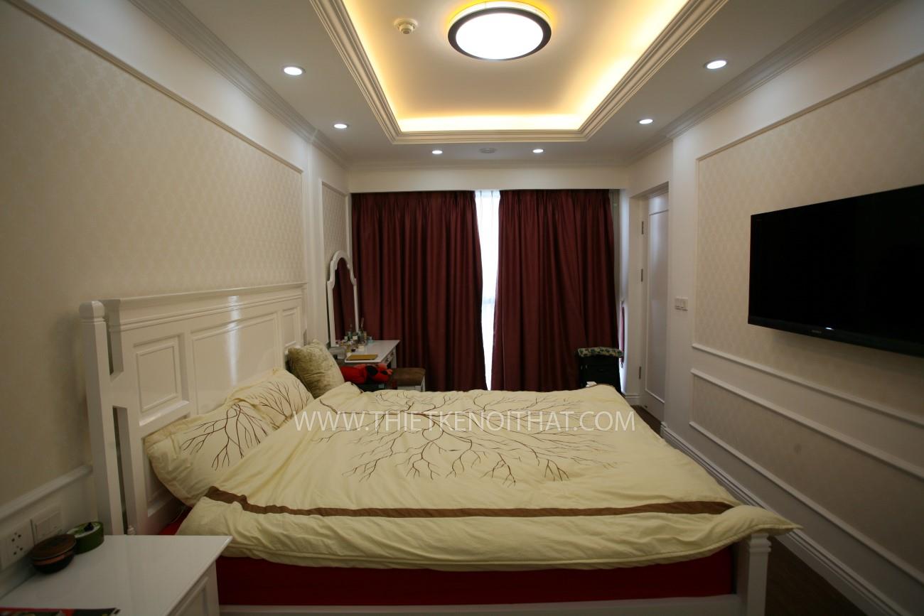Thi công nội thất chung cư Mandarin Garden trường phái Tân cổ điển - Chị Lan thiết kế phòng khách
