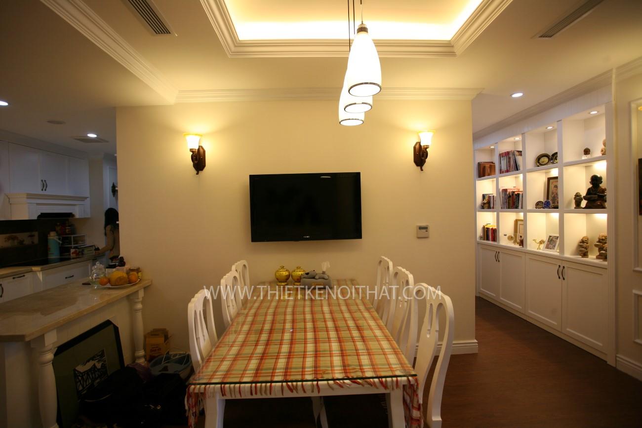 Thi công nội thất chung cư Mandarin Garden trường phái Tân cổ điển - Chị Lan thiết kế phòng khách