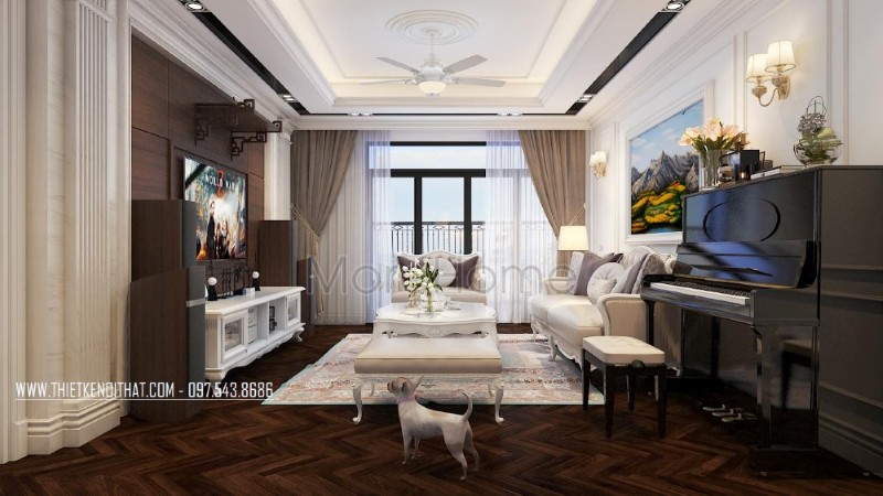 Thiết kế chung cư phong cách tân cổ điển
