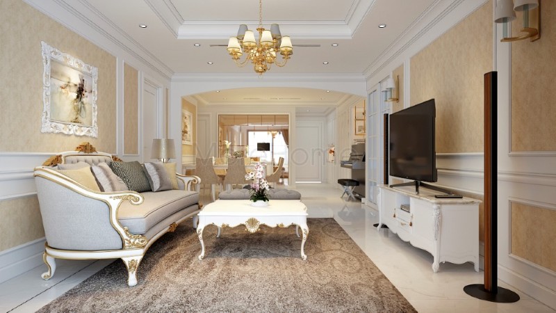 Thiết kế chung cư phong cách tân cổ điển