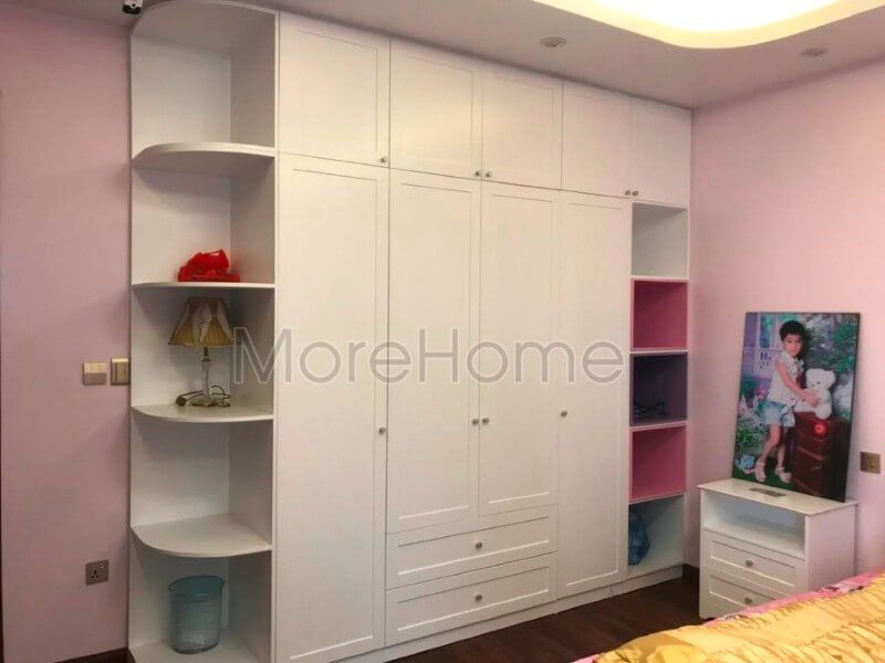 Công trình hình ảnh thi công tủ quần áo gỗ công nghiệp hiện đại đẹp cho nhà lô phố tại Hải Phòng