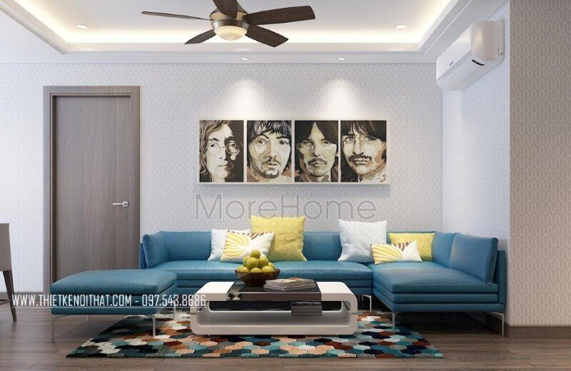 Mẫu sofa chữ L tận dụng được tối đa góc khuất của căn hộ chung cư nhỏ